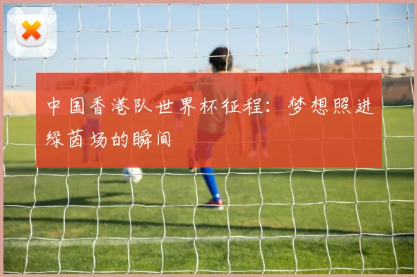 中国香港队世界杯征程:梦想照进绿茵场的瞬间